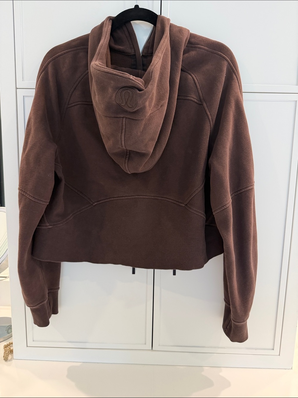 Lululemon Scuba Oversized Half Zip Hoodie in brown. Size M/L - Picture 4 of 6